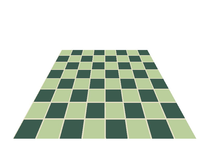 A checker texture receding into perspective, with correctly interpolated texture coordinates.
