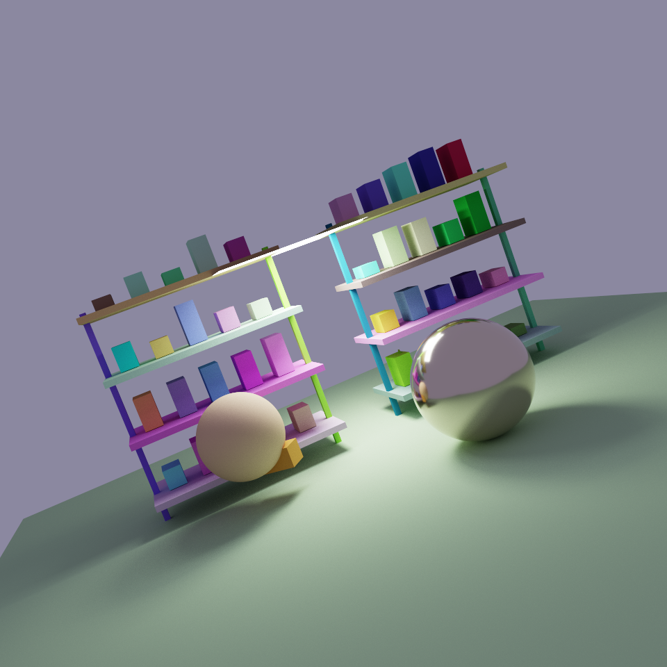 Shelves — Full render · 2,048 spp